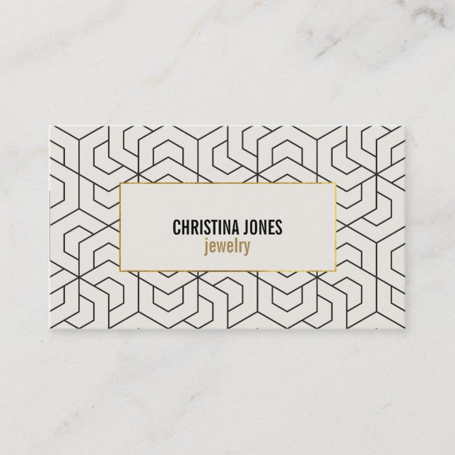 ★ Chic Geometric business card template ★ (Front)