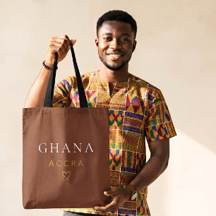 Chic Ghana Accra Monogram Design-West Africa Gift Tote Bag