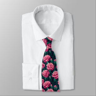 Chic Gifts For Father Carnation Floral Tie