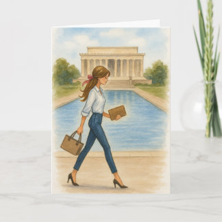 Chic Girl in Washington, DC Card