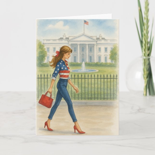 Chic Girl in Washington, DC Card (Front)