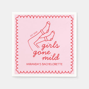 Chic Girls Gone Mild Handwritten Bachelorette Napkin