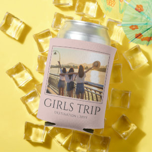 Chic Girls Trip Girls weekend Custom Photo Can Cooler