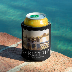 Chic Girls Trip Girls weekend Custom Photo Can Cooler