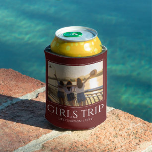 Chic Girls Trip Girls weekend Custom Photo Can Cooler