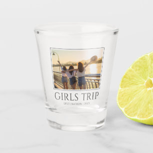 Chic Girls Trip Girls weekend Custom Photo Shot Glass