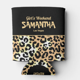 Chic Girls Weekend Wild Leopard Print Can Cooler