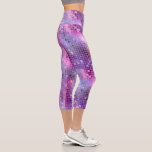 Chic Girly Glamour Pink Purple Geometric Pattern Capri Leggings<br><div class="desc">This modern design features a pink and purple geometric pattern #leggings #clothing #apparel #gifts #fitness #sports #fitnessapparel #fitnessclothing #fashion #fashionable #style #stylish #trendy #trending #geometric</div>