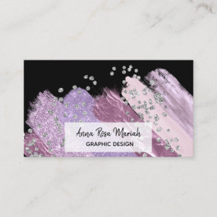 *~* Chic Girly Glitter Feminine Exciting Abstract Business Card