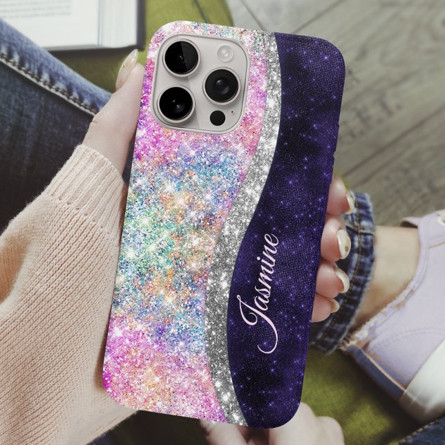 Chic girly iridescent unicorn rainbow  Case-Mate iPhone case (Creator Uploaded)