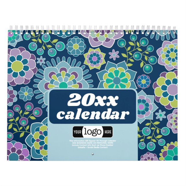 Chic Girly Patterns - Business Logo Gift Calendar (Cover)