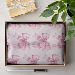 Chic Girly Pink Bows Birthday Tissue Paper