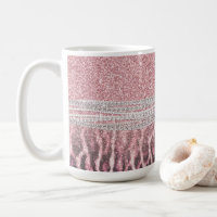 Chic Girly Pink Leopard animal print Glitter Image