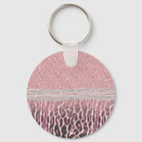 Chic Girly Pink Leopard animal print Glitter Image