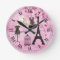 Chic Girly Pink Paris Fashion Clock