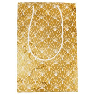 Chic Glam Gold Floral Medium Gift Bag
