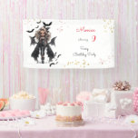 Chic glam gothic scary girl birthday party banner<br><div class="desc">scary Gothic girl birthday party item for  girls</div>