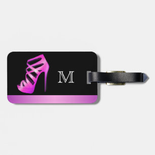 Chic Glam High Heel Shoe Monogram Luggage Tag