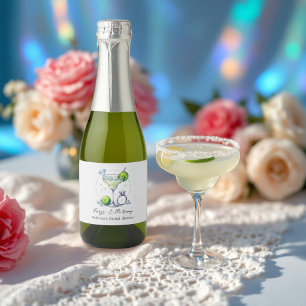 Chic Glam Margaritas and Matrimony Bridal Shower Sparkling Wine Label
