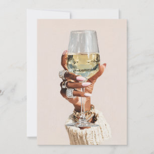 Chic Glam Wine Vibes Invitation