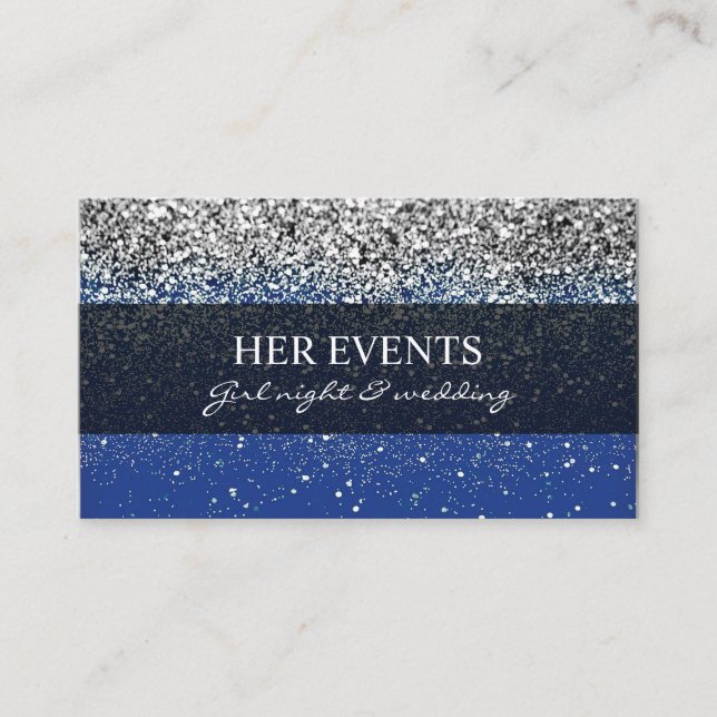 Chic Glitter Design Cards for Event Manager (Front)