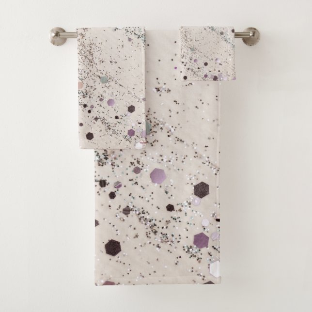 Chic Glitter Glam 1 #art #glitter Bath Towel Set (Insitu)