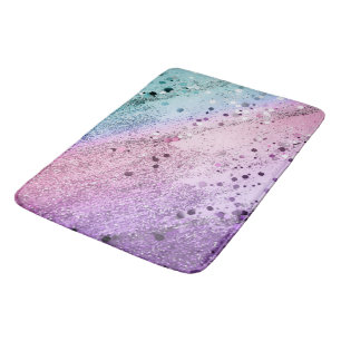 Chic Glitter Glam 4 (Unicorn Colours) #art #glitte Bath Mat