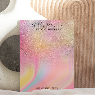 Chic glitter rainbow jewellery necklace display