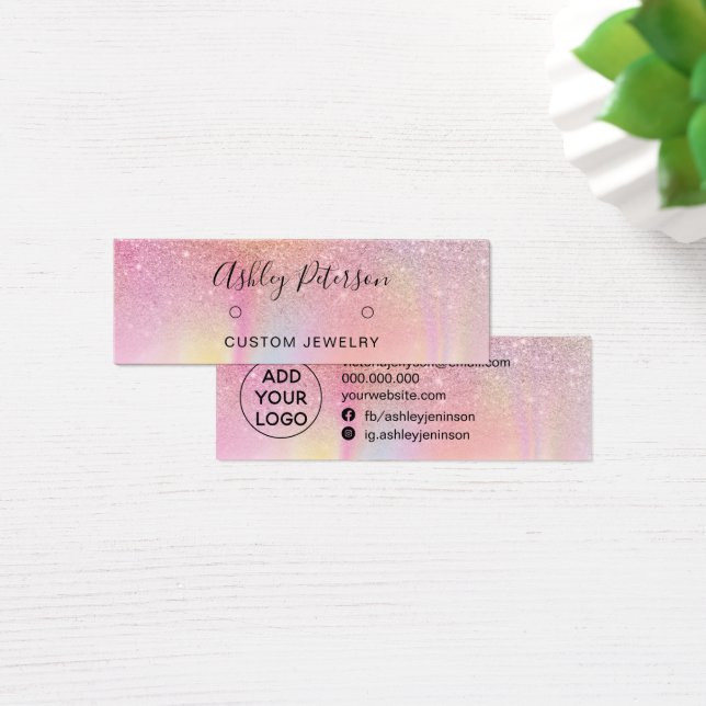 Chic glitter rainbow studs earrings display (Desk)