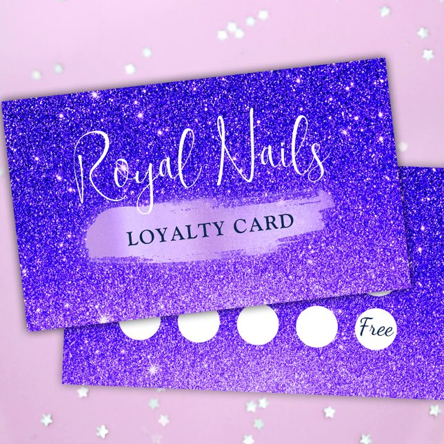 Chic Glitter SPA Nail Makeup Lashes Loyalty Card (Chic Glitter SPA Nail Makeup Lashes Loyalty Card)