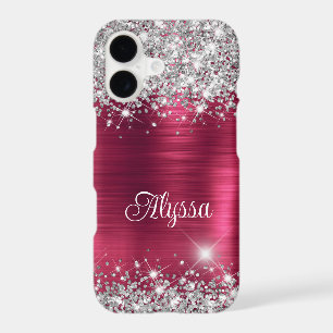 Chic Glittery Burgundy Glam Name