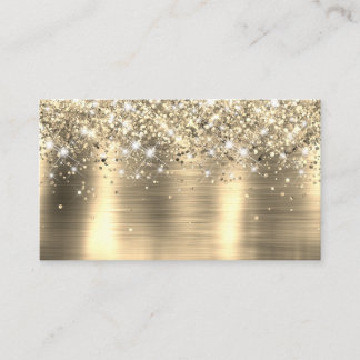 Chic Glittery Gold Foil Blank Place Card