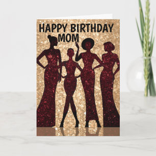 Chic glitz fashion party card
