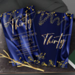 Chic Gold 30th Birthday Royal Blue Invitation<br><div class="desc">Amazing 30th Birthday Invitation with sparkles and Gold decoration,  These Party Invites is Printable template for Him or Her and can be customised easily and even printed physically.</div>
