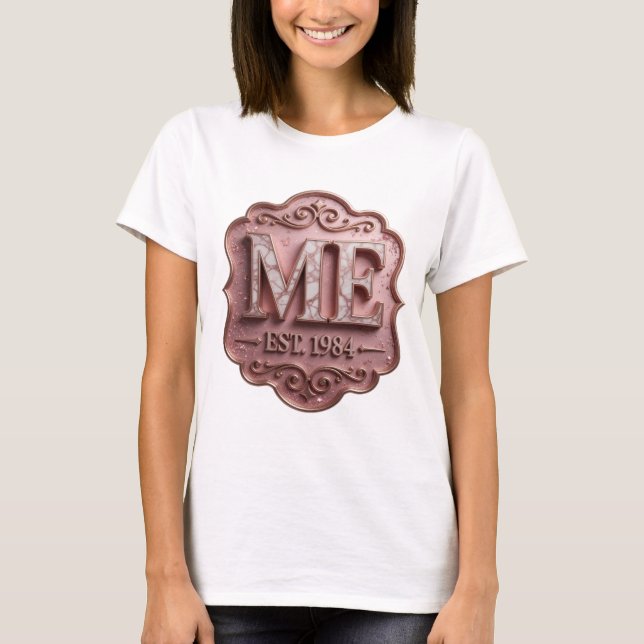 Chic Gold ABSTRACT ART Design T-Shirt (Front)