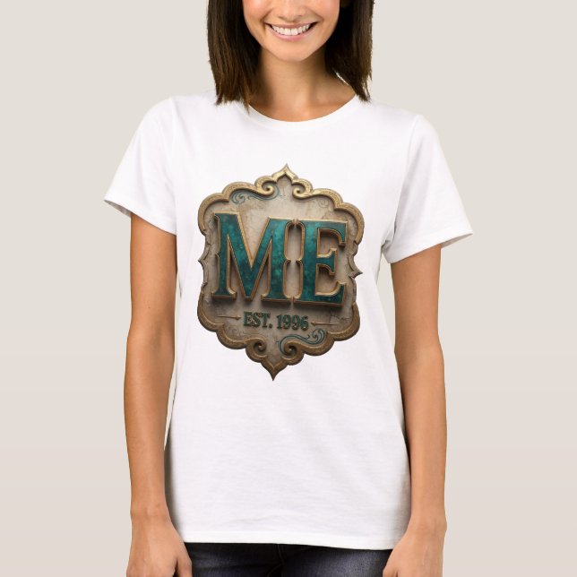 Chic Gold ABSTRACT ART Modern Design T-Shirt (Front)