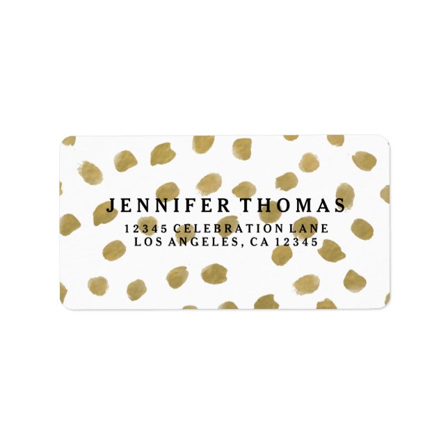 Chic Gold Address Labels (Front)