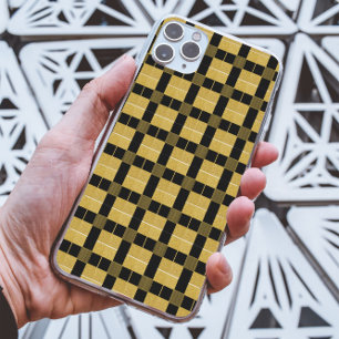 Chic Gold and black chequerboard pattern Case-Mate iPhone Case