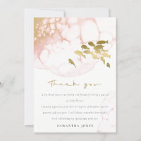 Chic Gold Blush Pink Underwater Fish Baby Shower