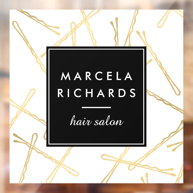 Chic Gold Bobby Pins Hair Stylist Salon (Sheet 2)