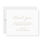 Chic Gold Budget Funeral Thank You Card