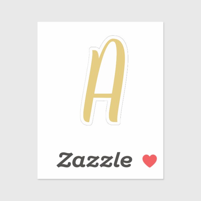 Chic Gold Colour Monogram Professional Calligraphy (Sheet)