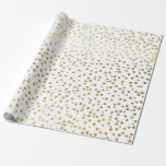 Chic Gold Confetti Wedding Wrapping Paper<br><div class="desc">Wedding gift-giving in faux gold confetti makes an awesome presentation.</div>