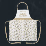 Chic Gold Dots Kitchen Baking Apron<br><div class="desc">Chic gold polka dots print alongside your personalised name and bakery made with love typography make a special gift for your favourite baker.</div>