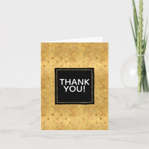 Chic Gold Dots Thank you Card