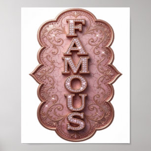 Chic Gold FAMOUS Design Poster