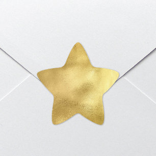 Chic Gold Faux Foil Star Stickers
