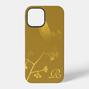 Chic Gold Flover Elegant White Text iPhone 12 Case