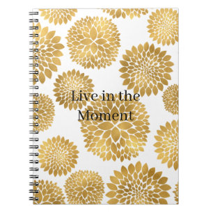 Chic Gold Flowers Notebook