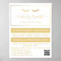 Chic Gold Foil Lashes Beauty Makeup Artist